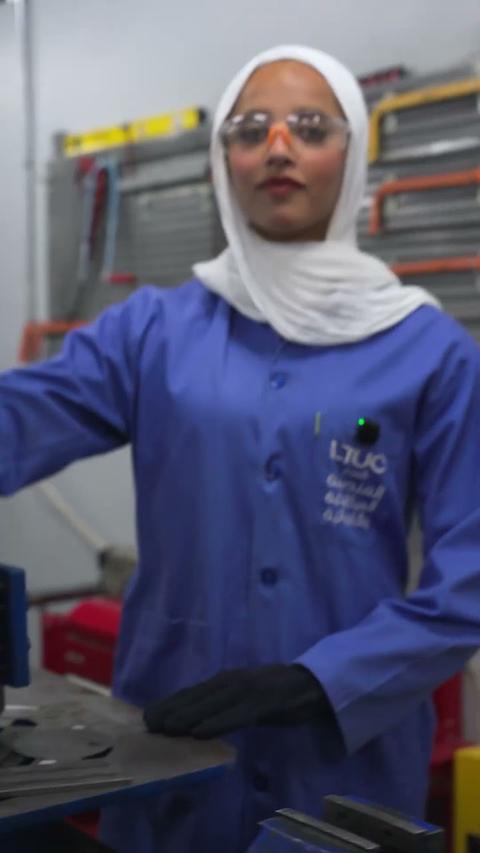 Student in the workshop, LTUC